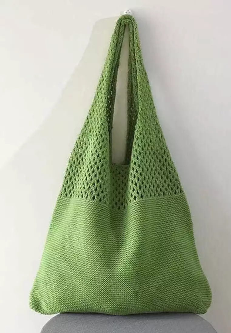 2024 New Vintage Hollow Woven Tote Bag Large Capacity Shopping Bag CA080701