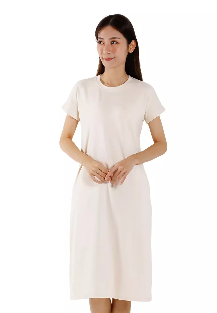 Buy FOREST Forest Ladies Cotton Interlock Round Neck T-Shirt Dress