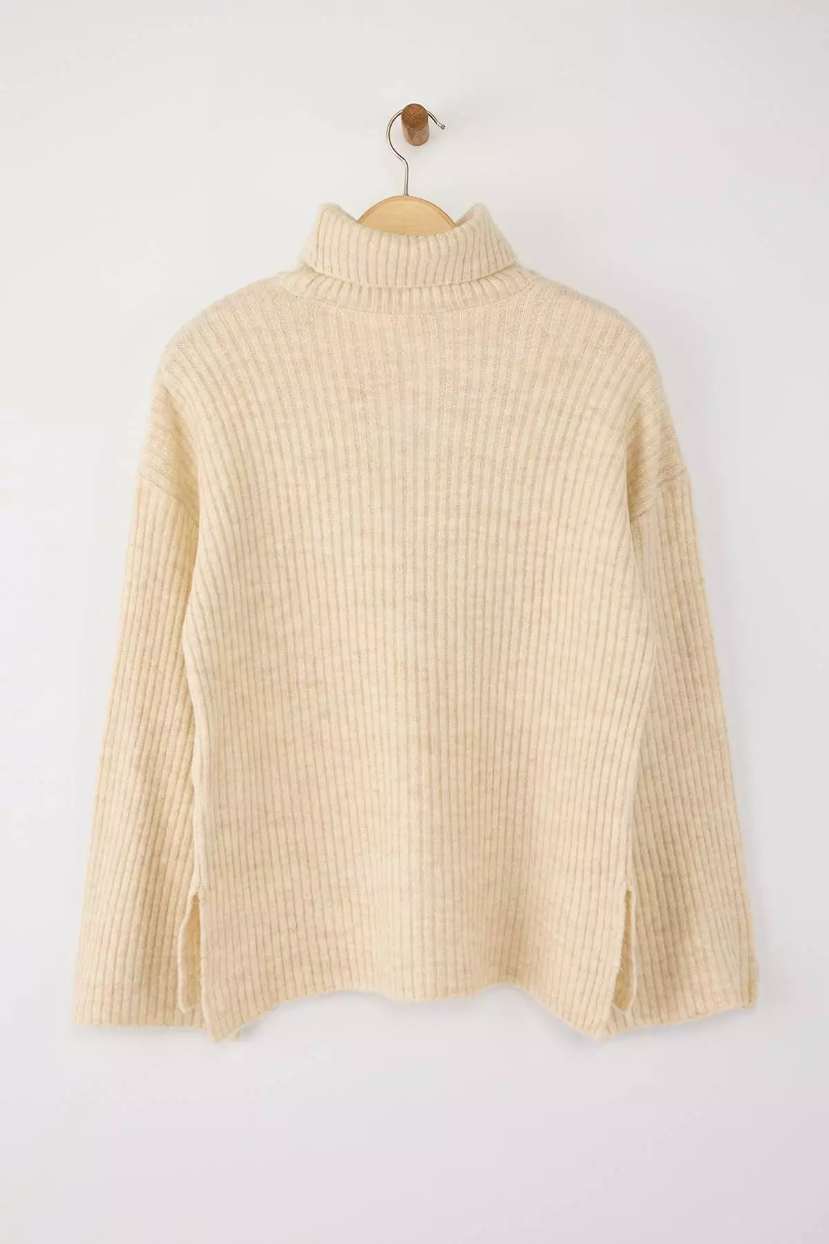 Stone Soft Textured Wide Fit Knitwear Sweater