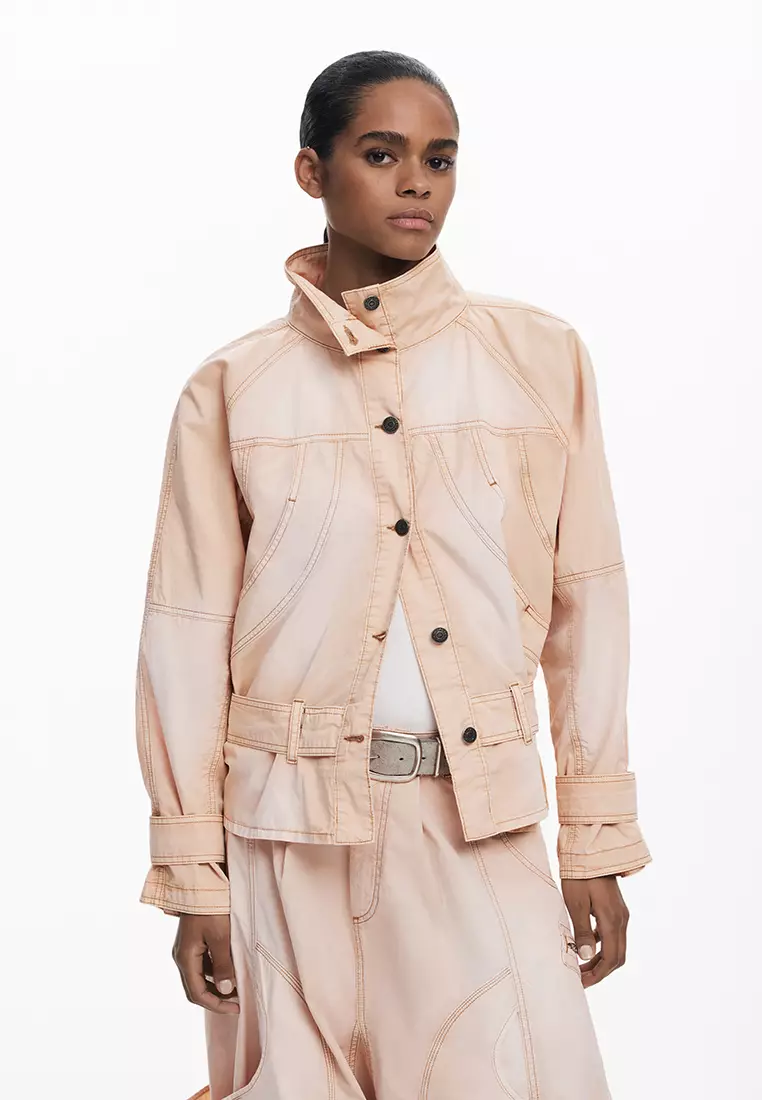 Turtleneck denim jacket