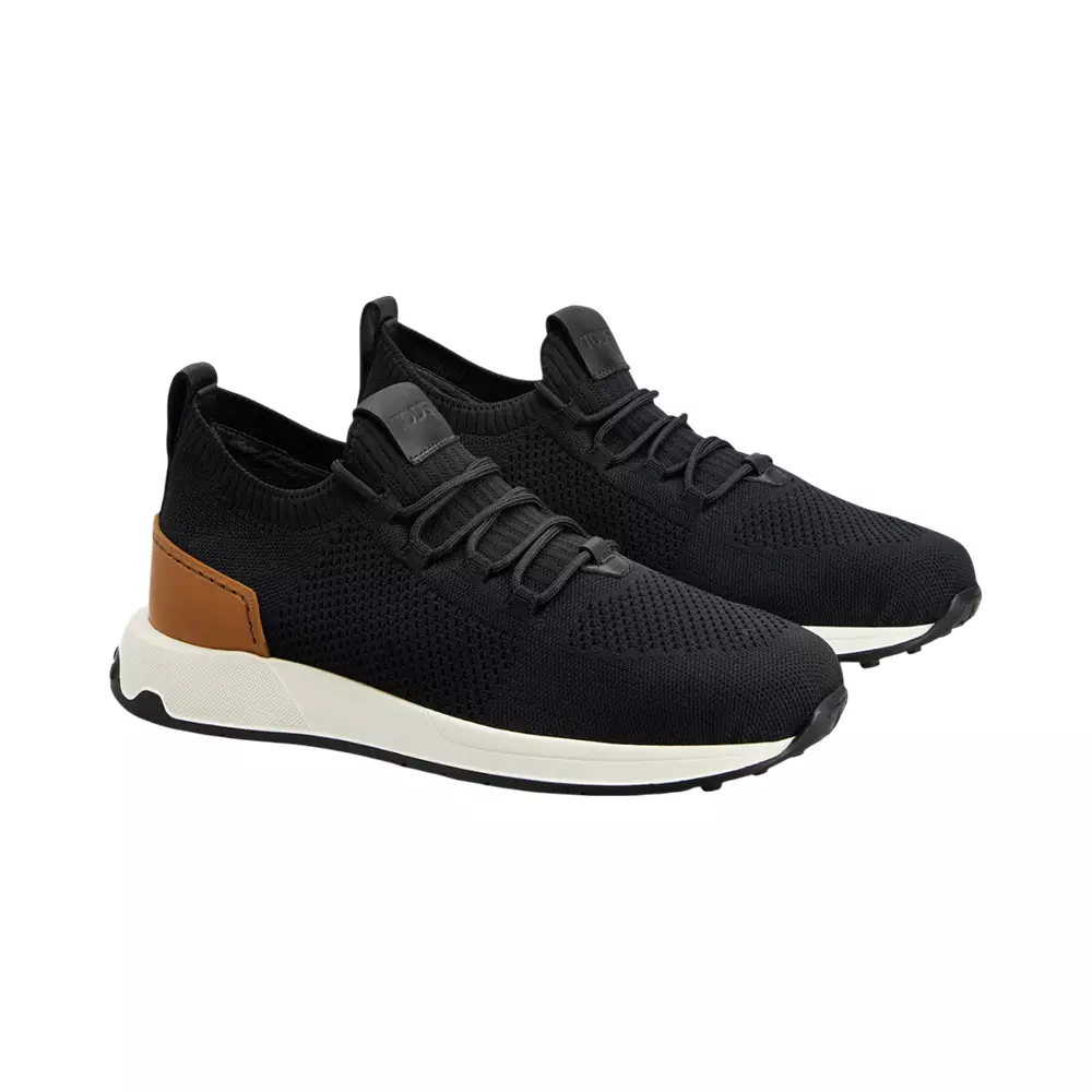 [4.4PRIL KEJUTAN HARGA] Sock Sneakers in Technical Fabric and Leather Brown Black