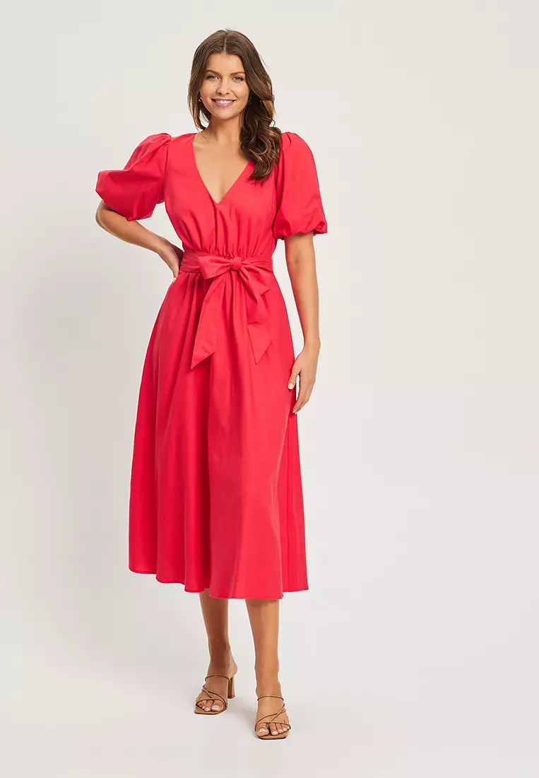 Zalora red dress top