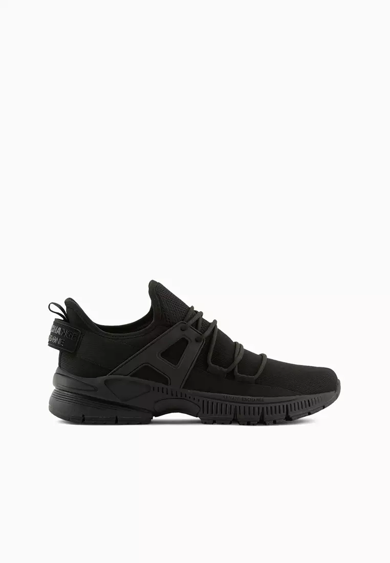 Discount on Armani Exchange  shoes - SKU: Slip On Rubber Sole Sneakers Black