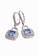 SHANTAL JEWELRY grey and white and blue and silver Cubic Zirconia Silver Blue Topaz Square Drop Earrings SH814AC09HNQSG_1