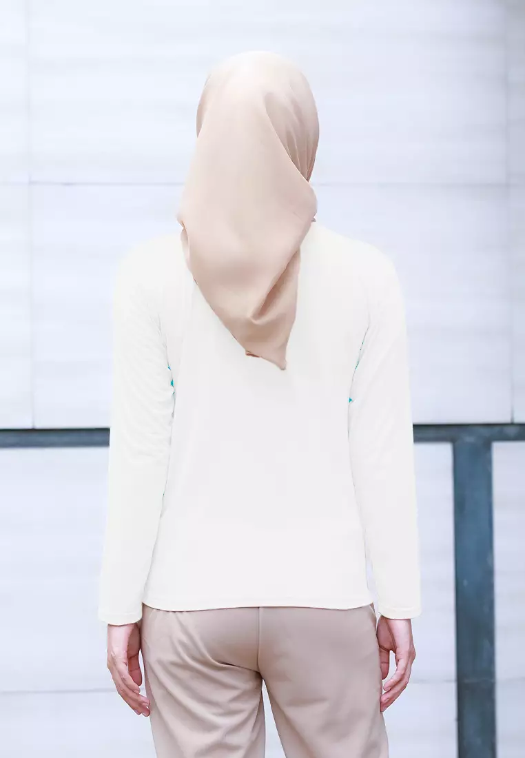 Cotton Bee - Manset Lengan Panjang Aneisha Inner Rayon - Broken White - L 