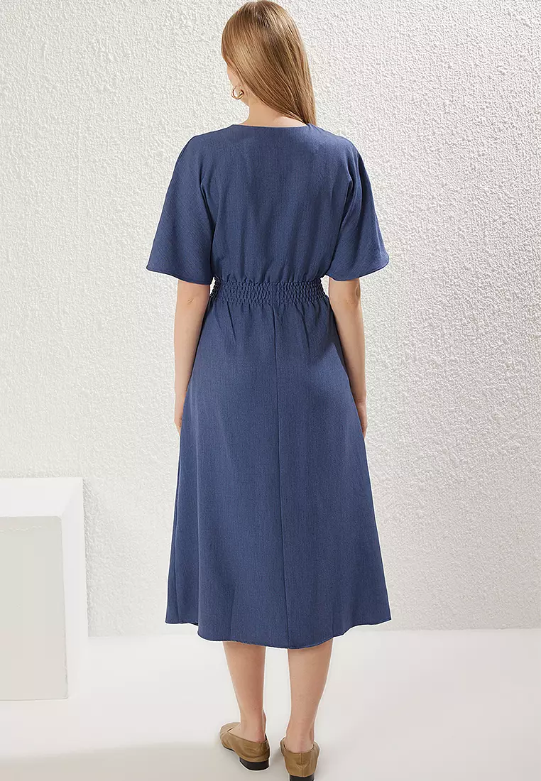 Tie Detail Midi Dress