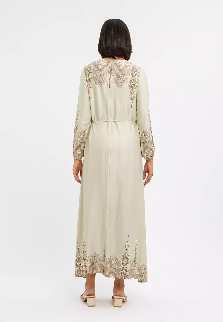 Minimal Gamis Nasira Grant Beige