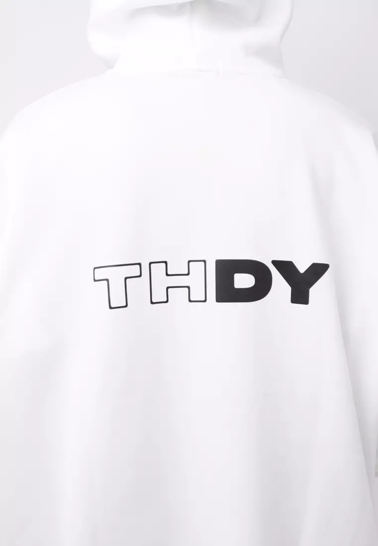 MOA37 Hoodie Ultra Oversize Pria Thdy Back Putih
