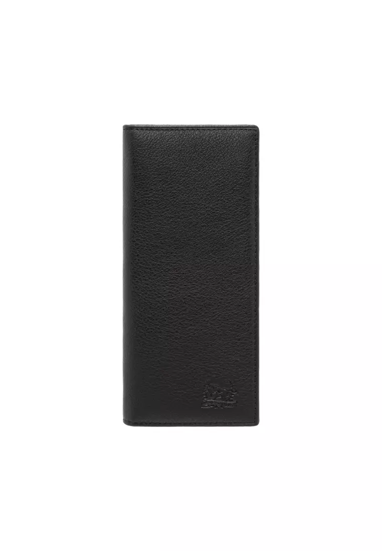Grain Leather RFID Bi-Fold Long Coin Wallet for Men PWB 20576