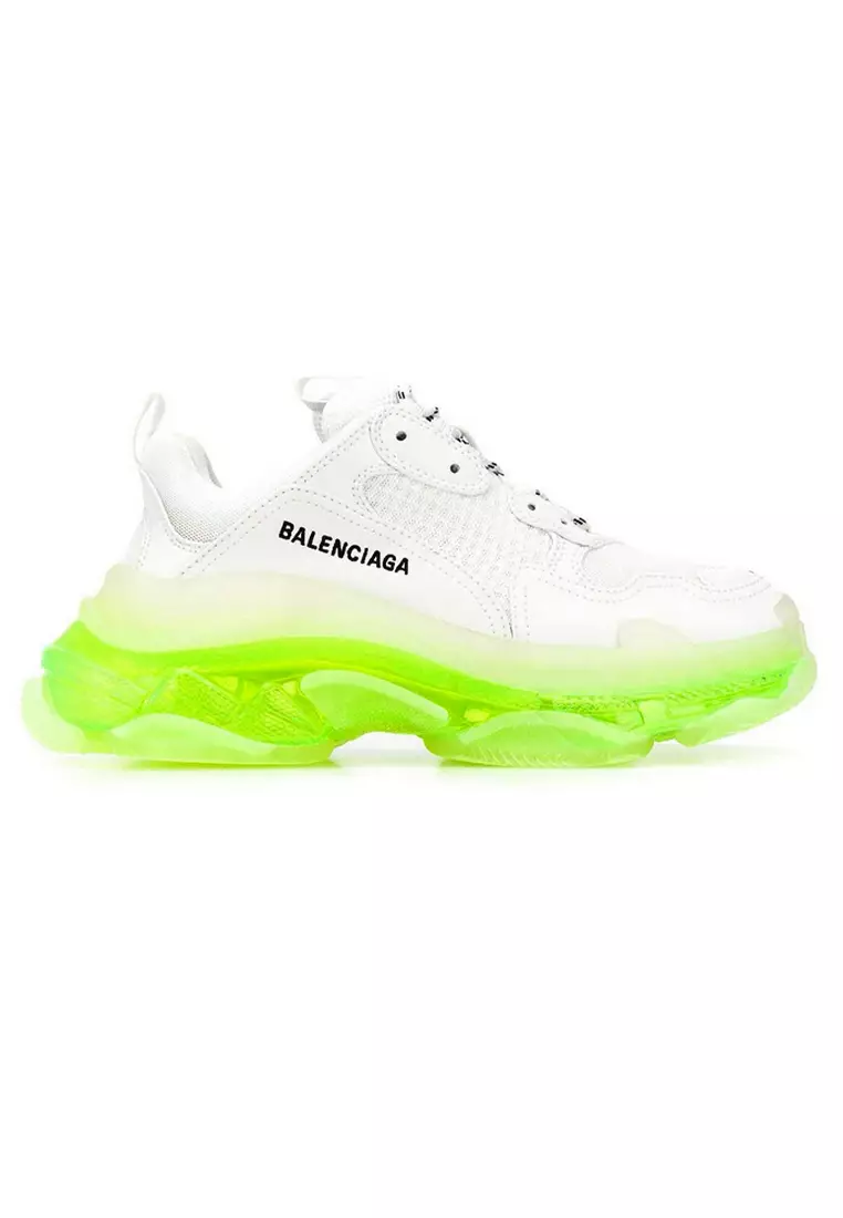 Buy BALENCIAGA Balenciaga S Clear Sole Sneakers in White/Fluo Online | ZALORA