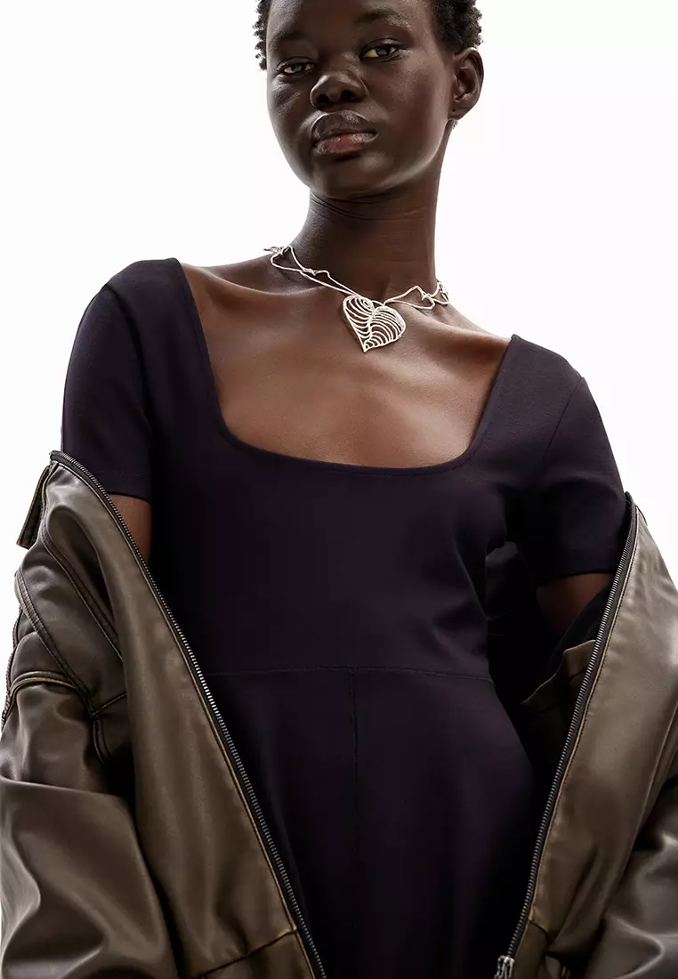 Desigual Woman Basic Midi Dress.