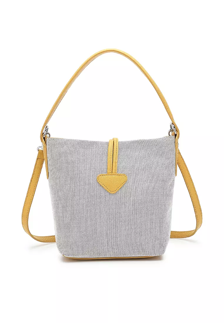 Women's Top Handle Bag / Sling Bag / Crossbody Bag - Yellow