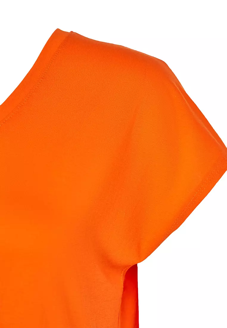 Plus Size V-Neck Slit T-Shirt