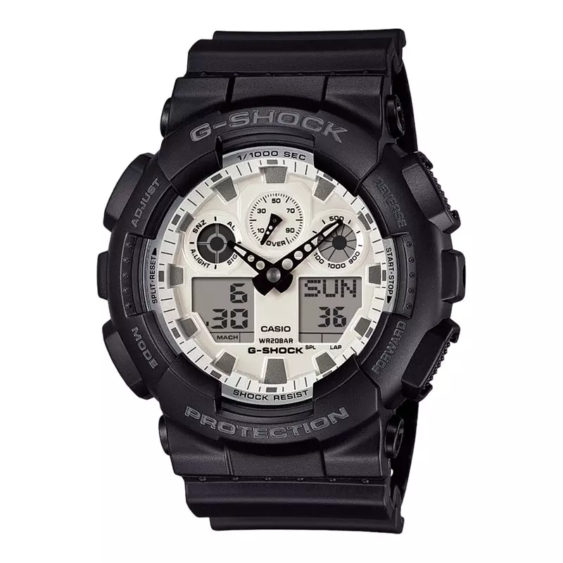 Jual Casio Jam Tangan Pria Casio G Shock Ga Wd Ajf Black And Briliant White Digital Analog