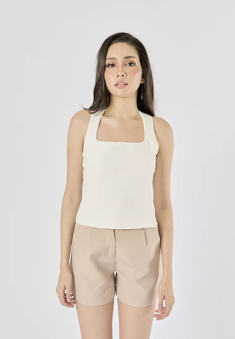 トップス andwang Cross lace tanktop Cross lace tanktop