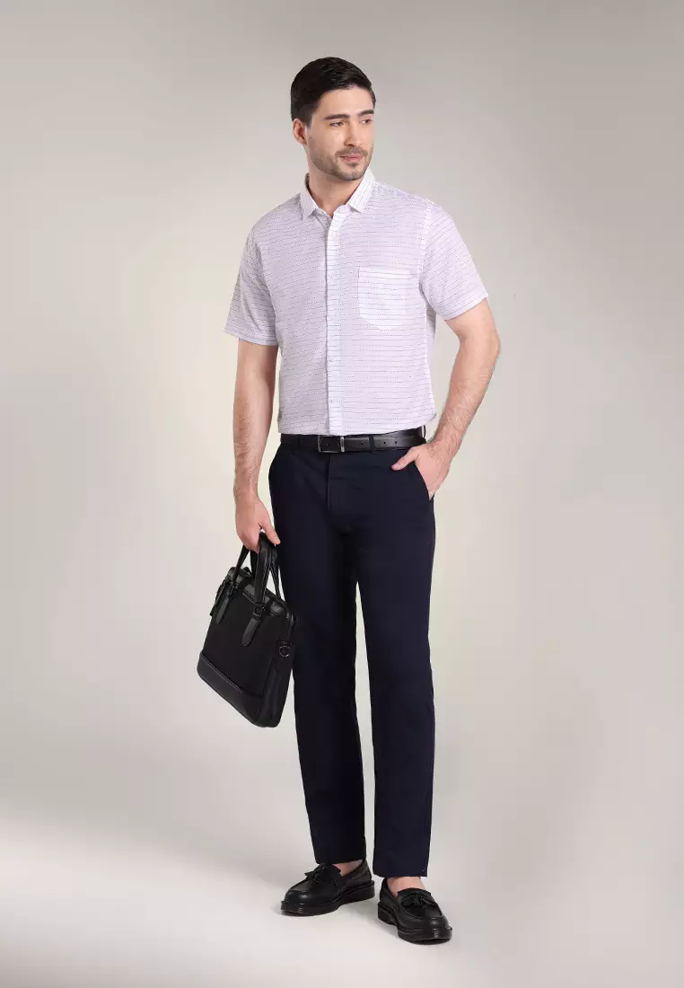 MOC Kemeja Lengan Pendek Pria COLE - WHITE