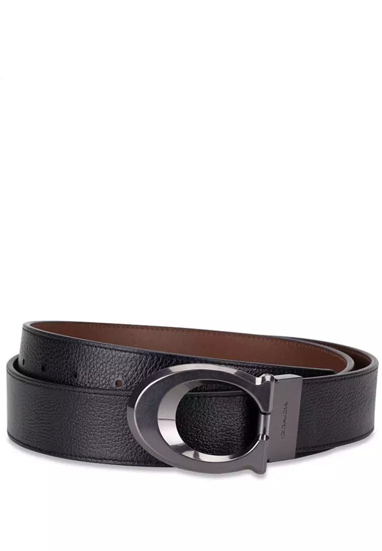 mens coach belt black