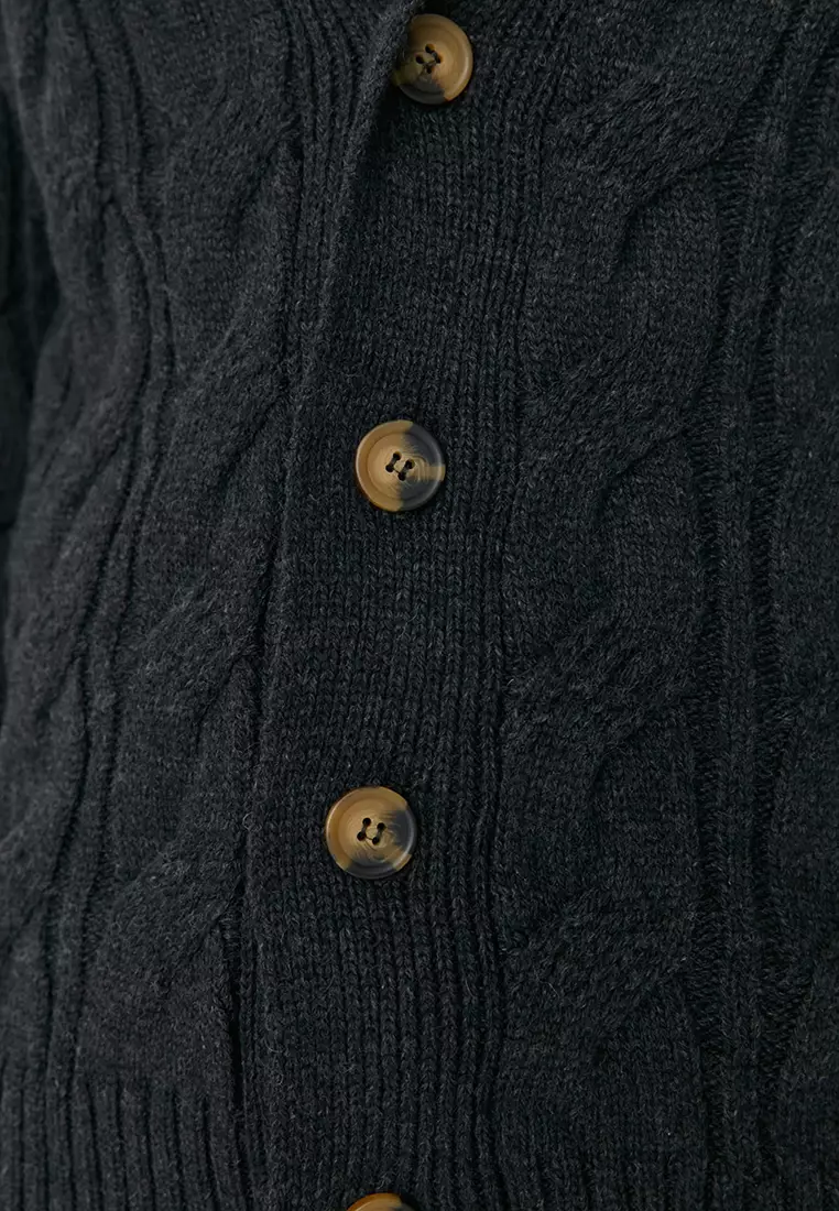 Slim Fit Shawl Collar Cardigan