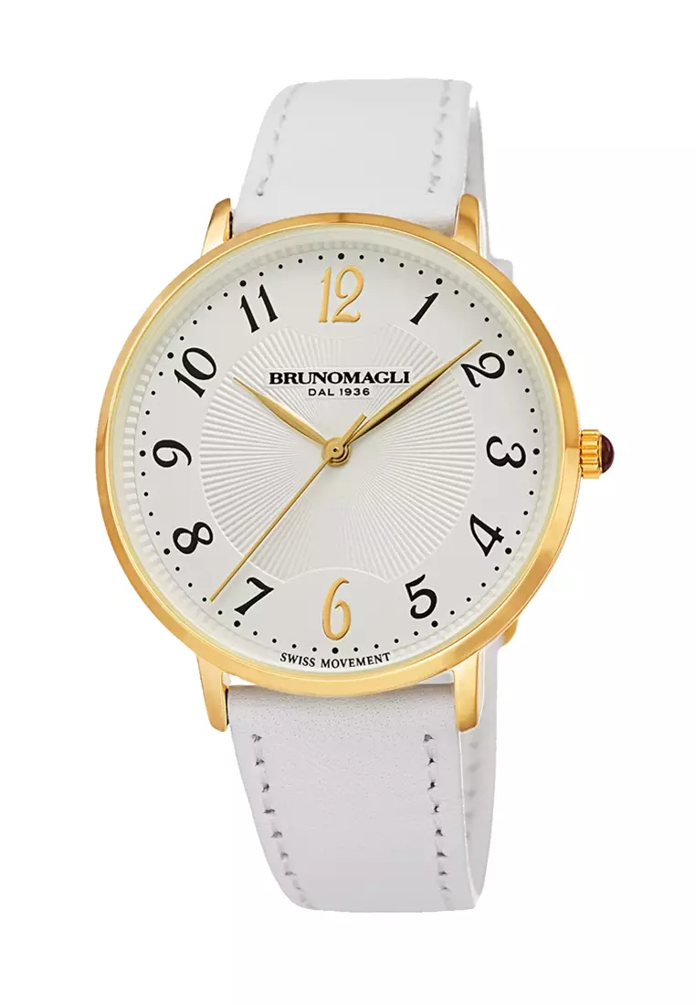 Bruno Magli Roma 21.181221.GY Jam Tangan Wanita White Gold