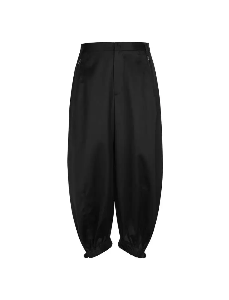 Relaxed Fit Wool Casual Trousers