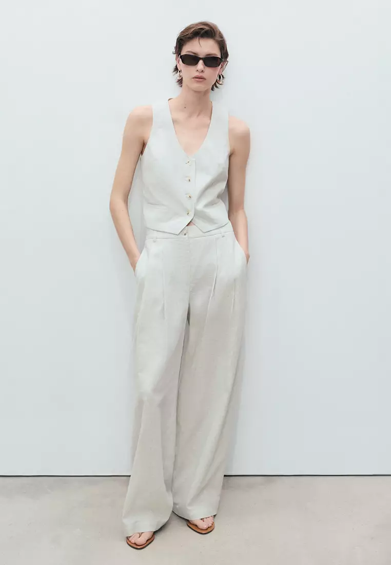 Straight-Fit Suit Trousers