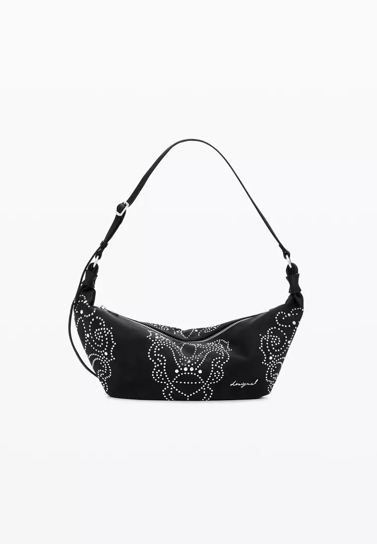 Small faux leather studded bag