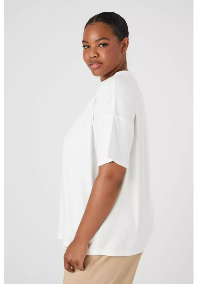 Buy FOREVER 21 Plus Size Manhattan Oversized Graphic Tee 2024