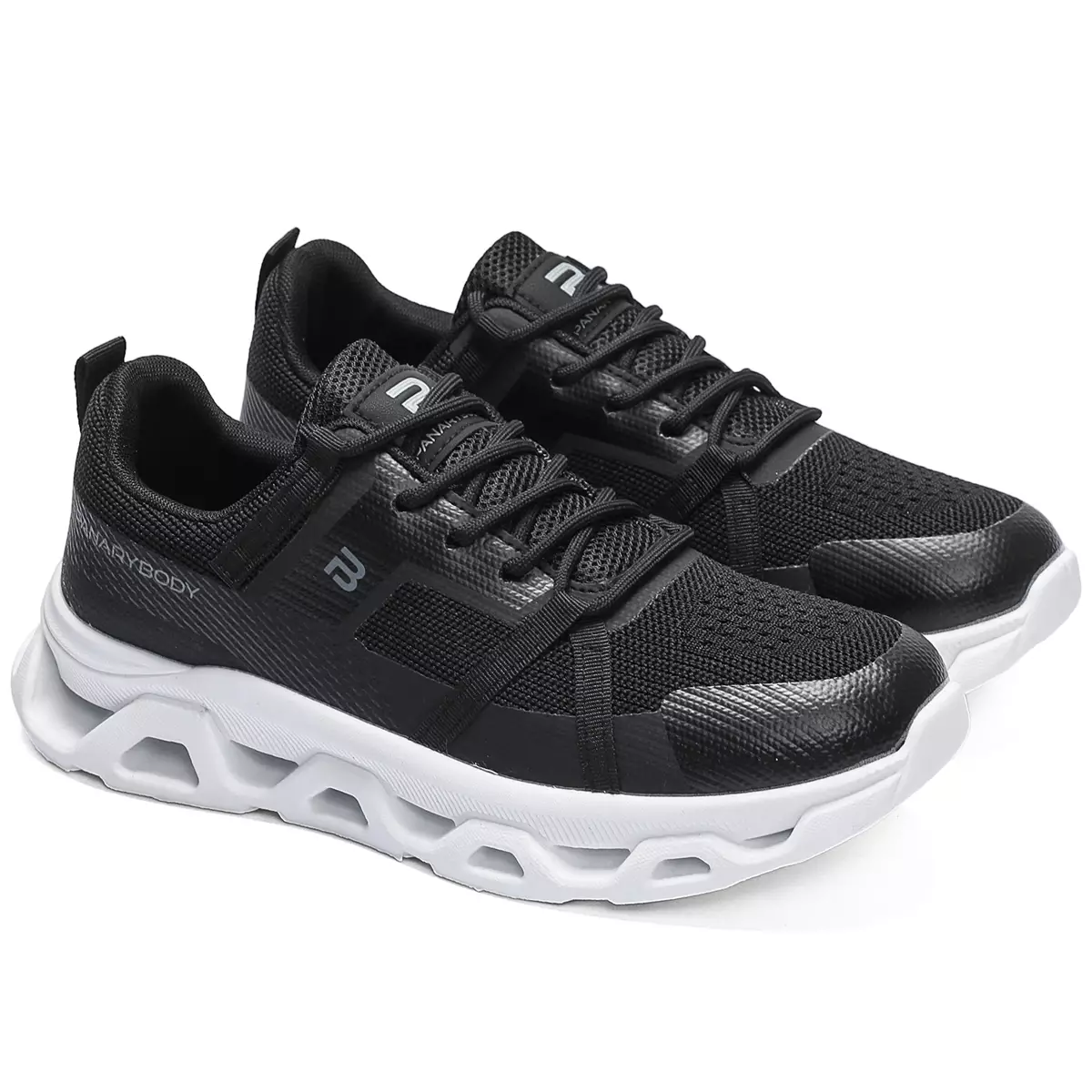 LURAD Sepatu Pria Breathable Textile Sneakers Cowok Sekolah Travel Polos QNR31