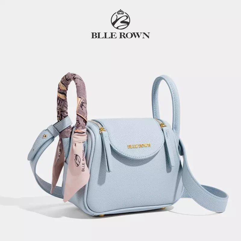 BLLE ROWN Tas Wanita Bentuk Bantal Tas Bahu Tas Selempang Wanita Model Terbaru BR6001-Blue