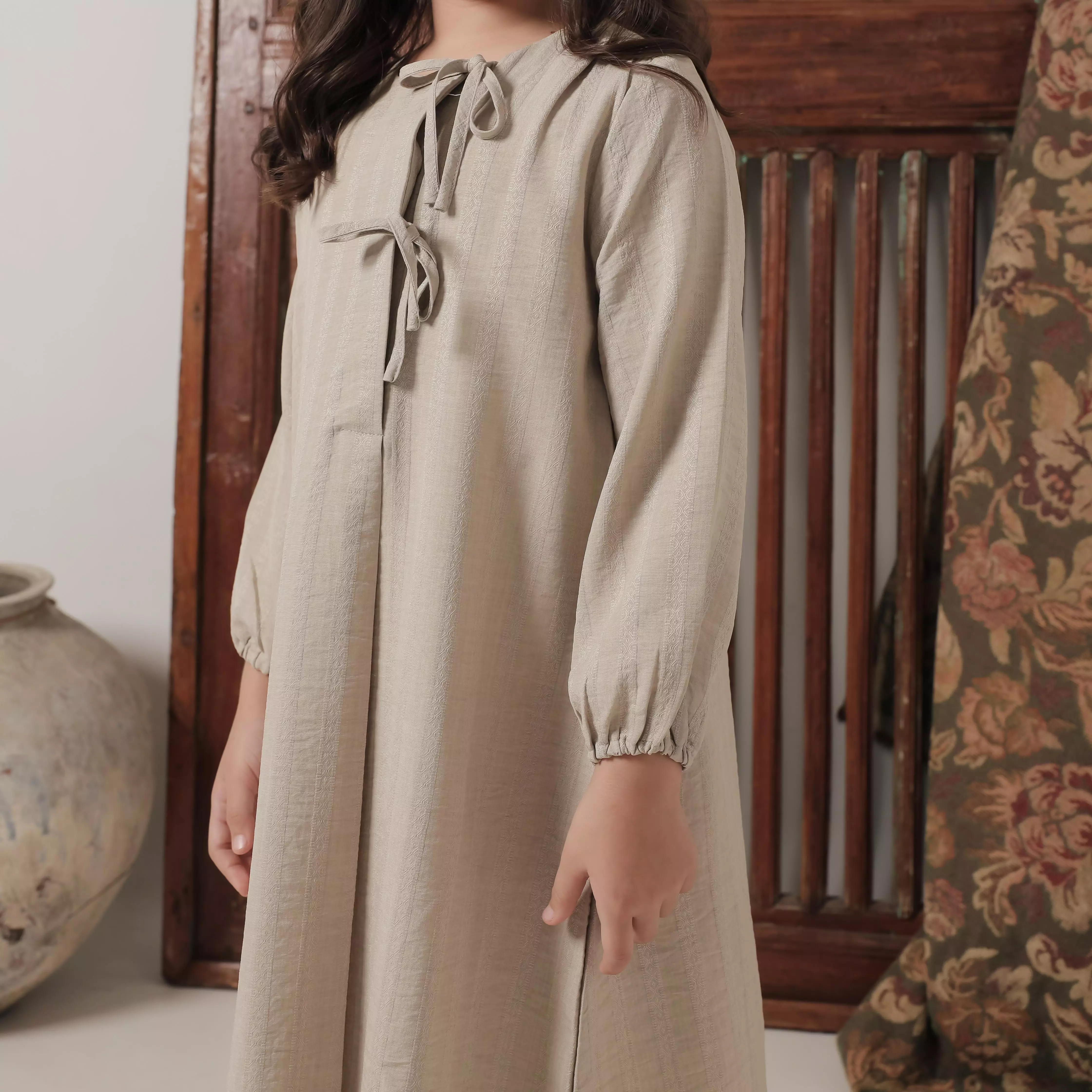 Pito Dito x MFMW Sarimbit Keluarga - Leebul Dress Anak Beige