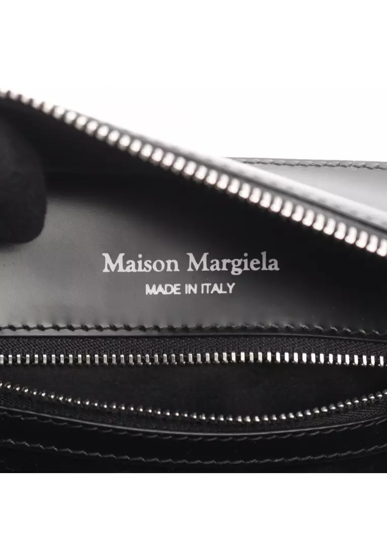 Pre-Loved Maison Margiela SNATCHED TOTE Snatched Tote Handbag Handbag leather black 2WAY