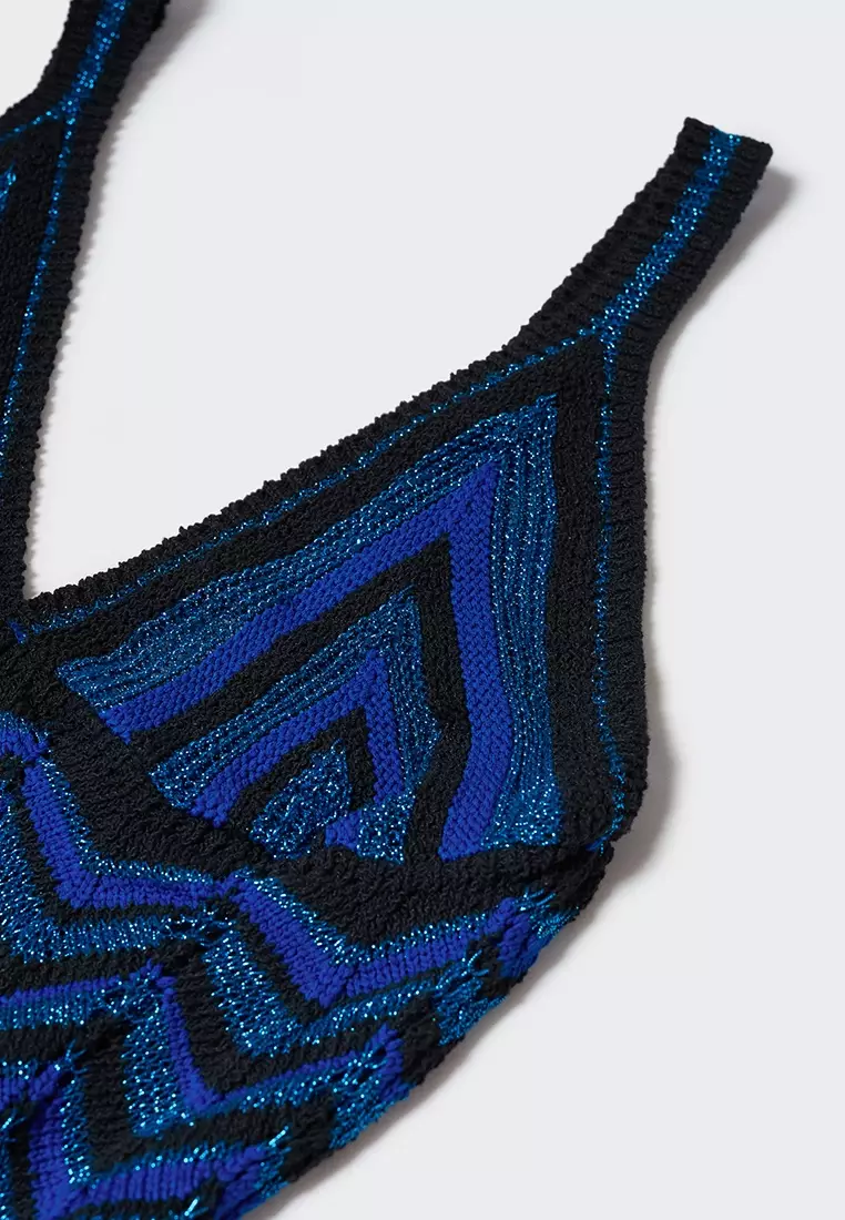 Lurex Geometric Openwork Dress