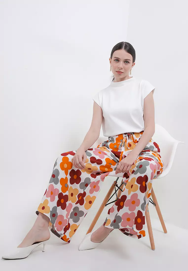 Celana Panjang Kulot Motif Bunga