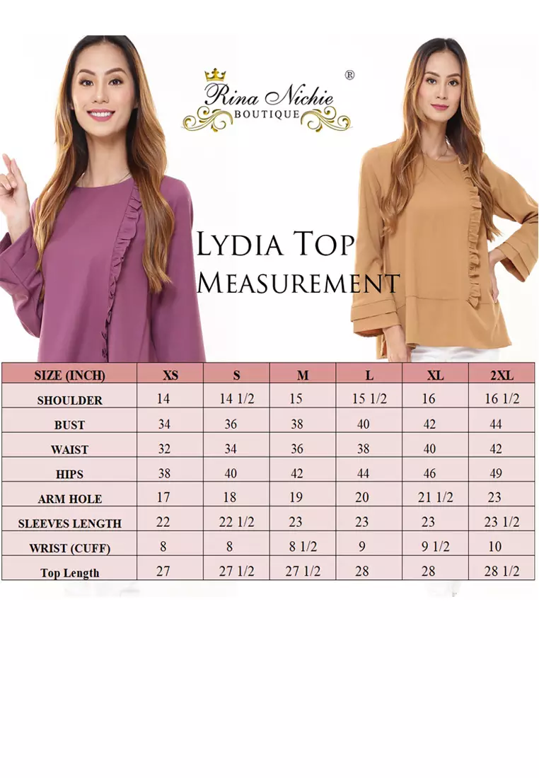 Buy Rina Nichie Basic Lydia Ruffles Top in Black Online | ZALORA Malaysia