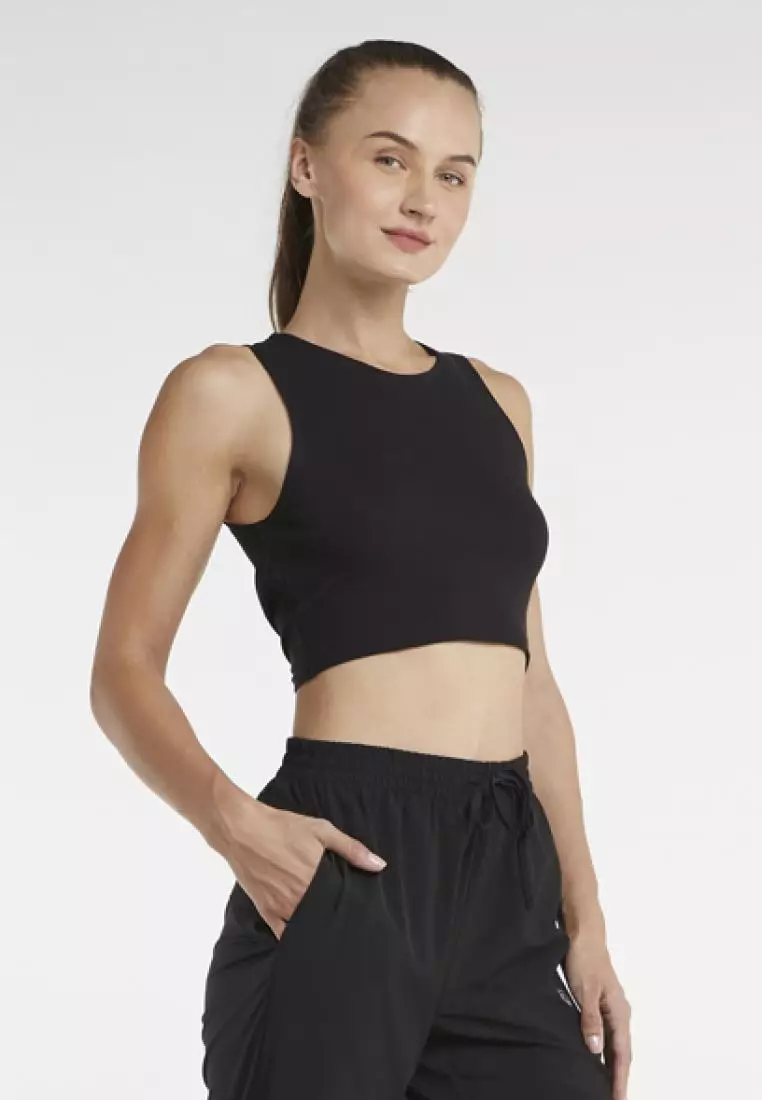 Fitwear Tanktop Olahraga Wanita VIVIAN BACKMESH SLIMFIT - BLACK