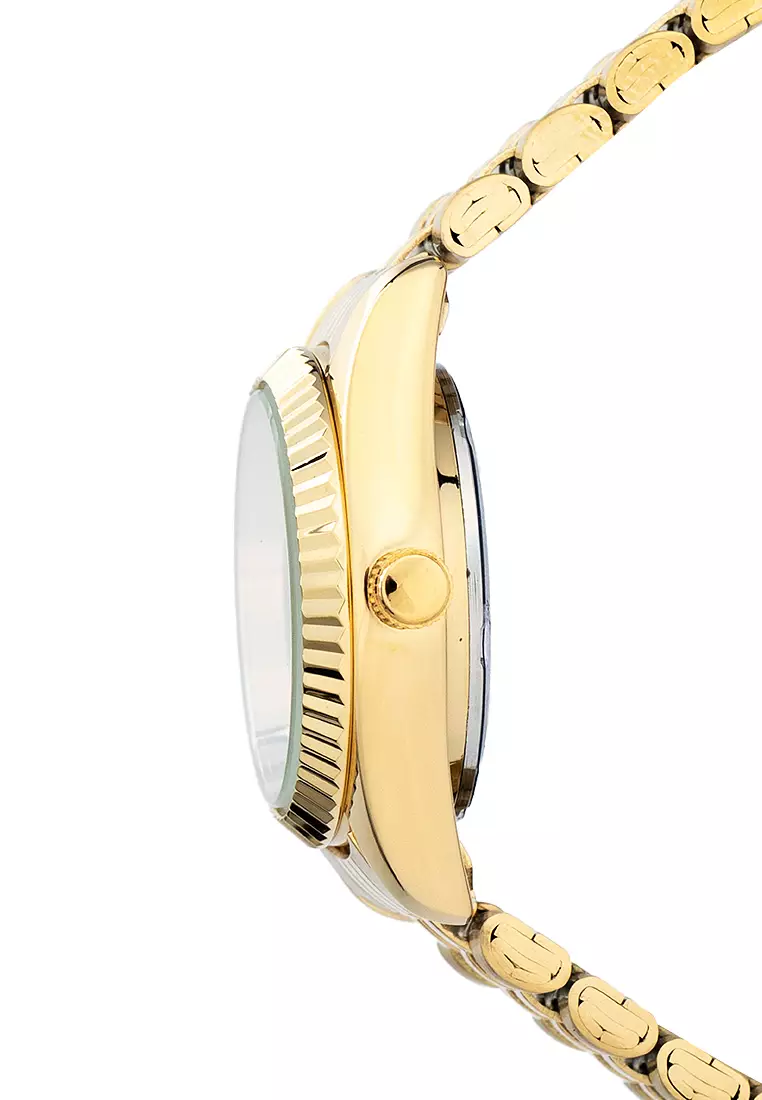 Analog Watch 20122403-Gold - Silver Dial
