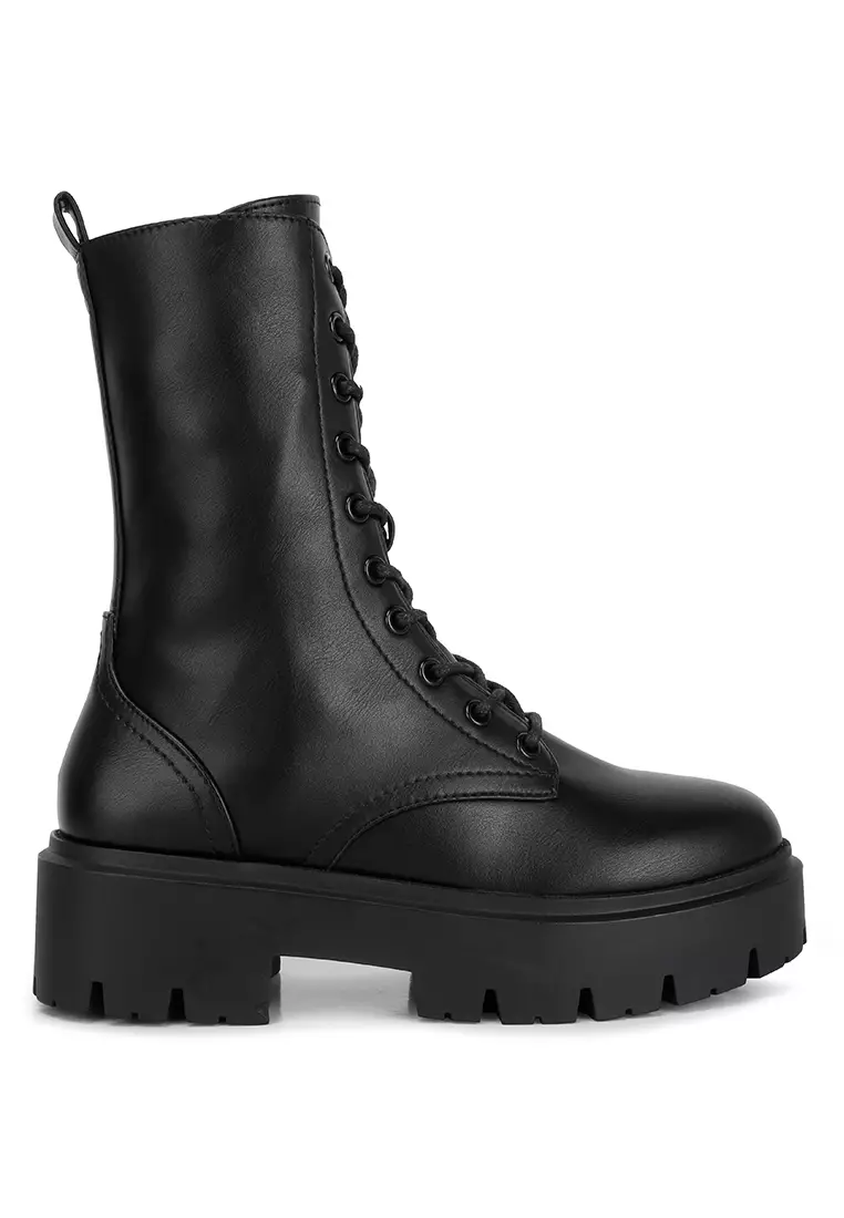 Discount on London Rag  shoes - SKU: Ankle Length Combat Boots In Black