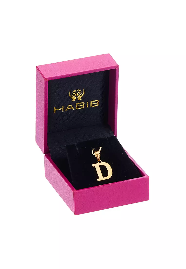 HABIB 916/22K Yellow Gold Alphabet Pendant STP060523(D)
