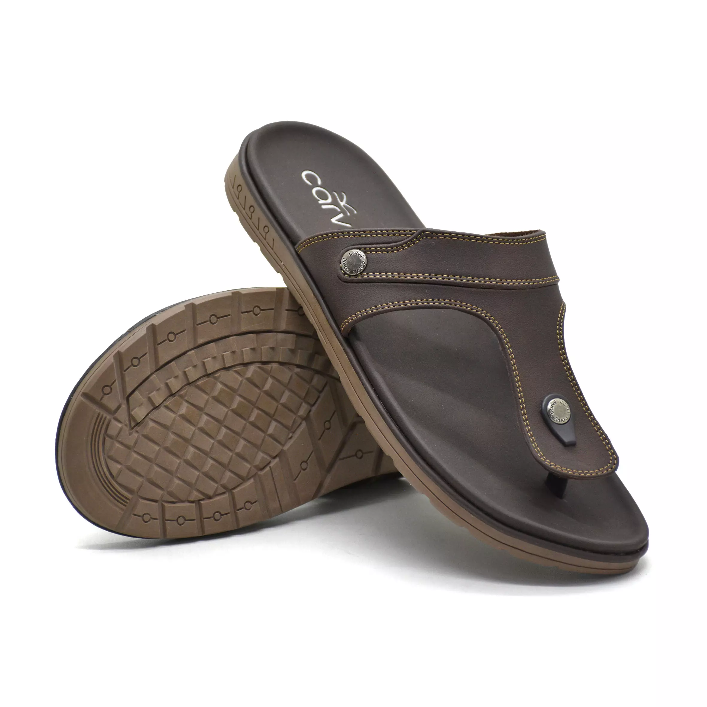 Carvil Sandal Pria Wigan-01 M Dark Brown