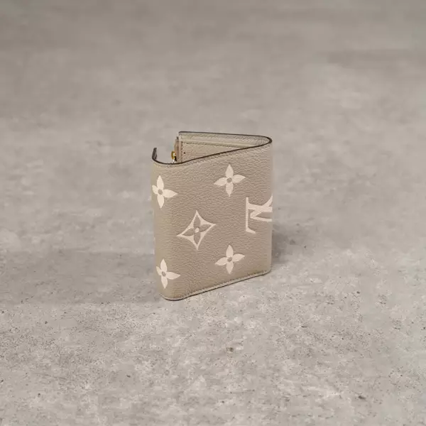 Dompet LOUIS VUITTON LV VICTORINE ECLIPSE EMPREINTE BEIGE TRIFOLD WALLET 100% ORIGINAL