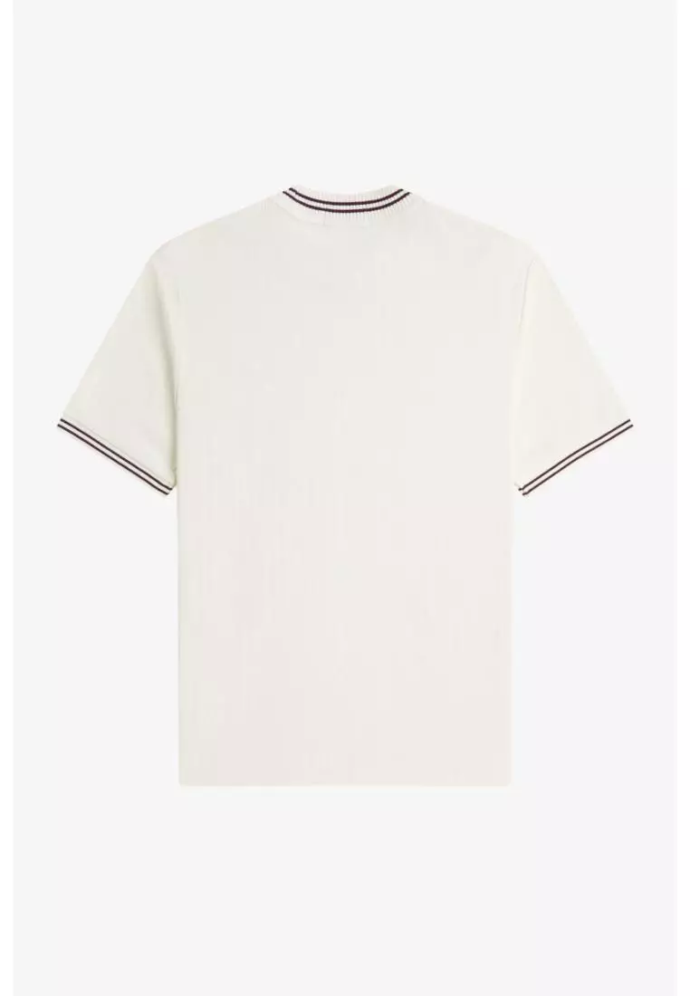 Fred Perry M8679 Ribbed Jersey T-Shirt (Ecru)
