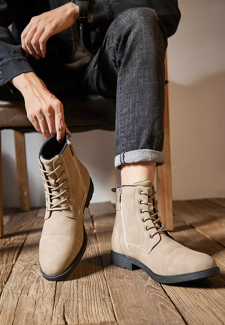 High Top Faux Leather Martin Boots KB2208W