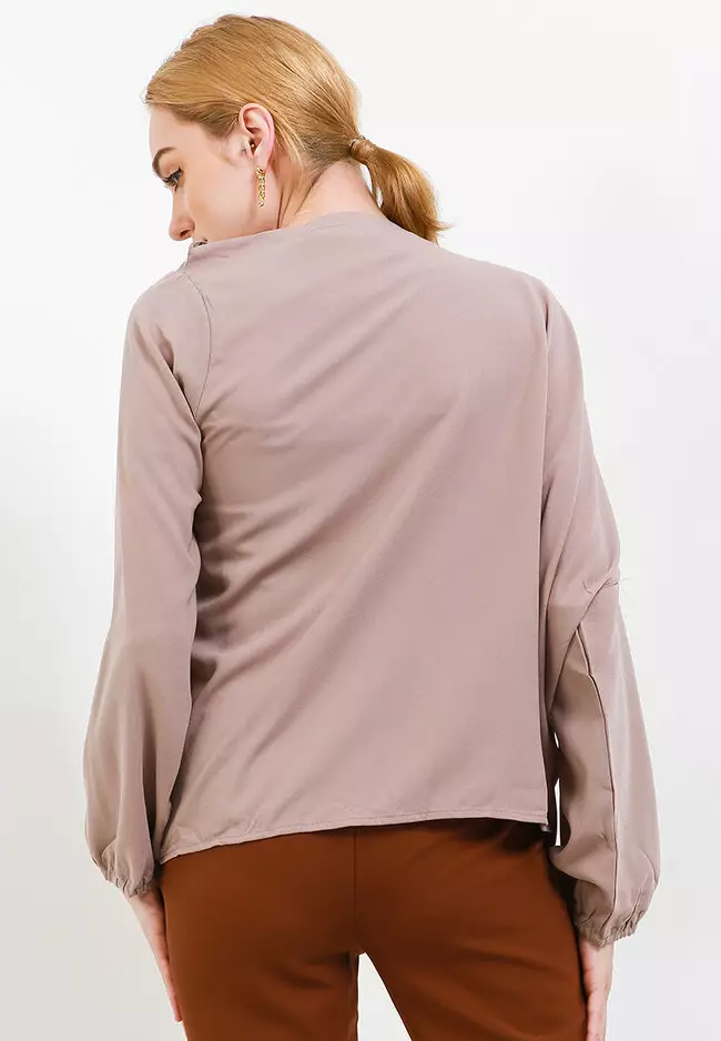Asym Boat Neck Blouse