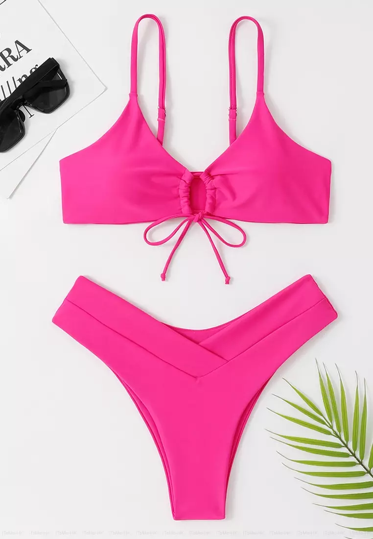Zaful neon pink bikini on sale