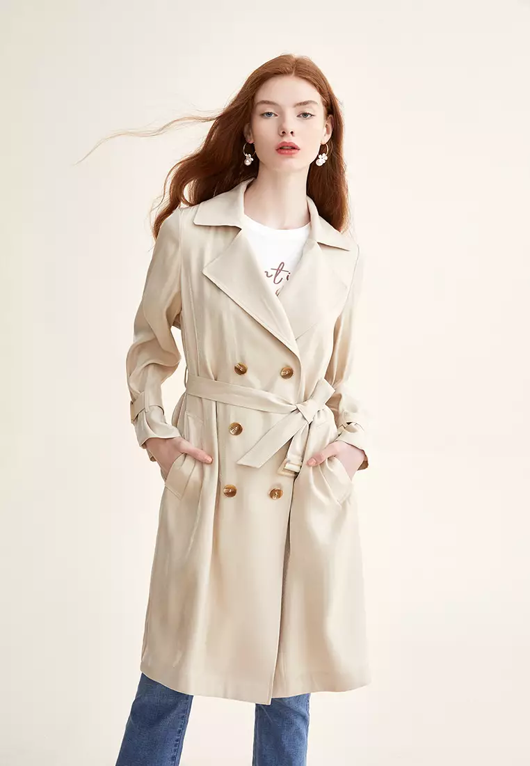 Belt long coat