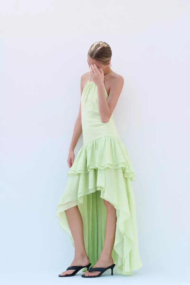 h&m green ruffle dress Green Dresses | Velvet & Floral | Wedding Guest