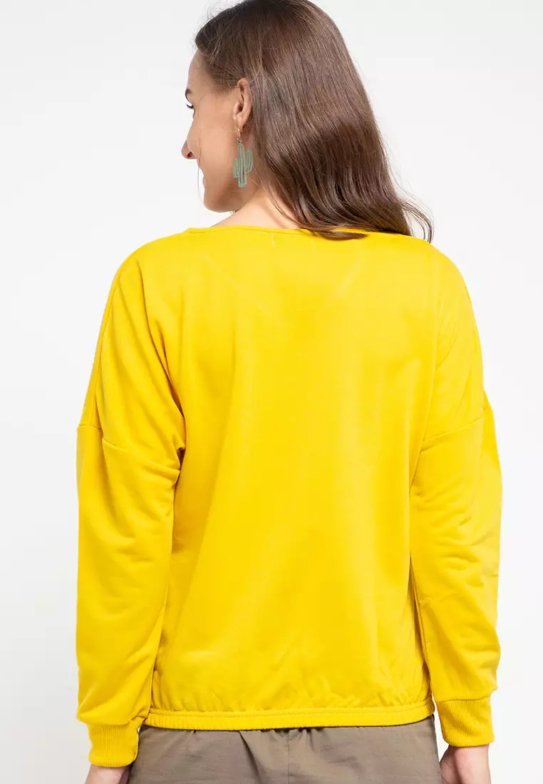 Sweater Atasan Lengan Panjang Mustard
