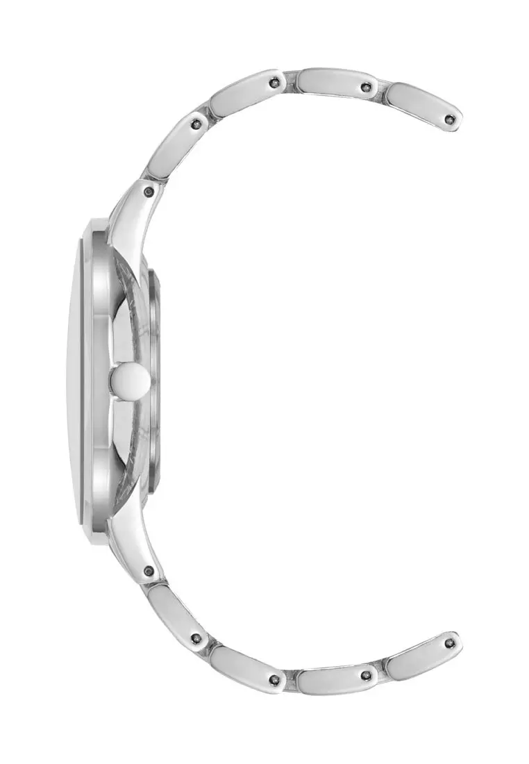 NW2099FLSV0000 Silver Tone Round Watch With White Sunray Dial