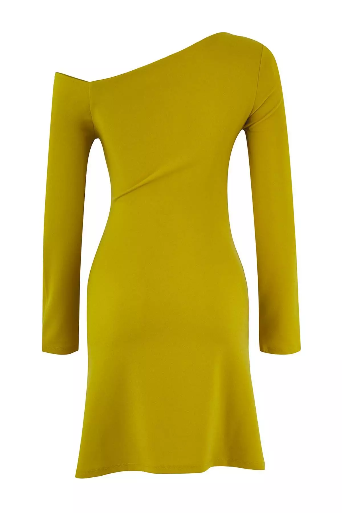 Oil Green More Sustainable Gather/Drape Short/Mini Stretchy Knit Dress