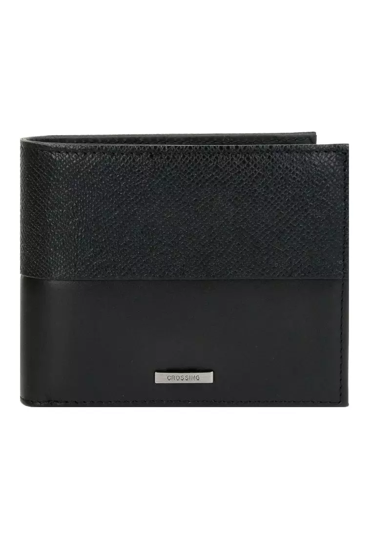 BOSS by HUGO BOSS Monogram-trim Leather Wallet With Coin Pocket in Black  for Men